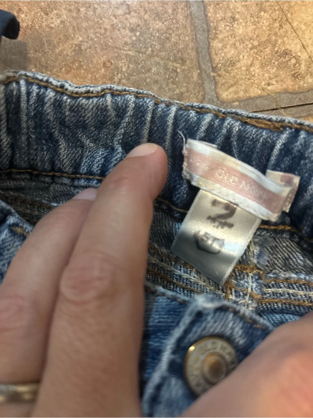 GAP Relaxed Fit Blue Denim Jeans with Heart Knee Patch